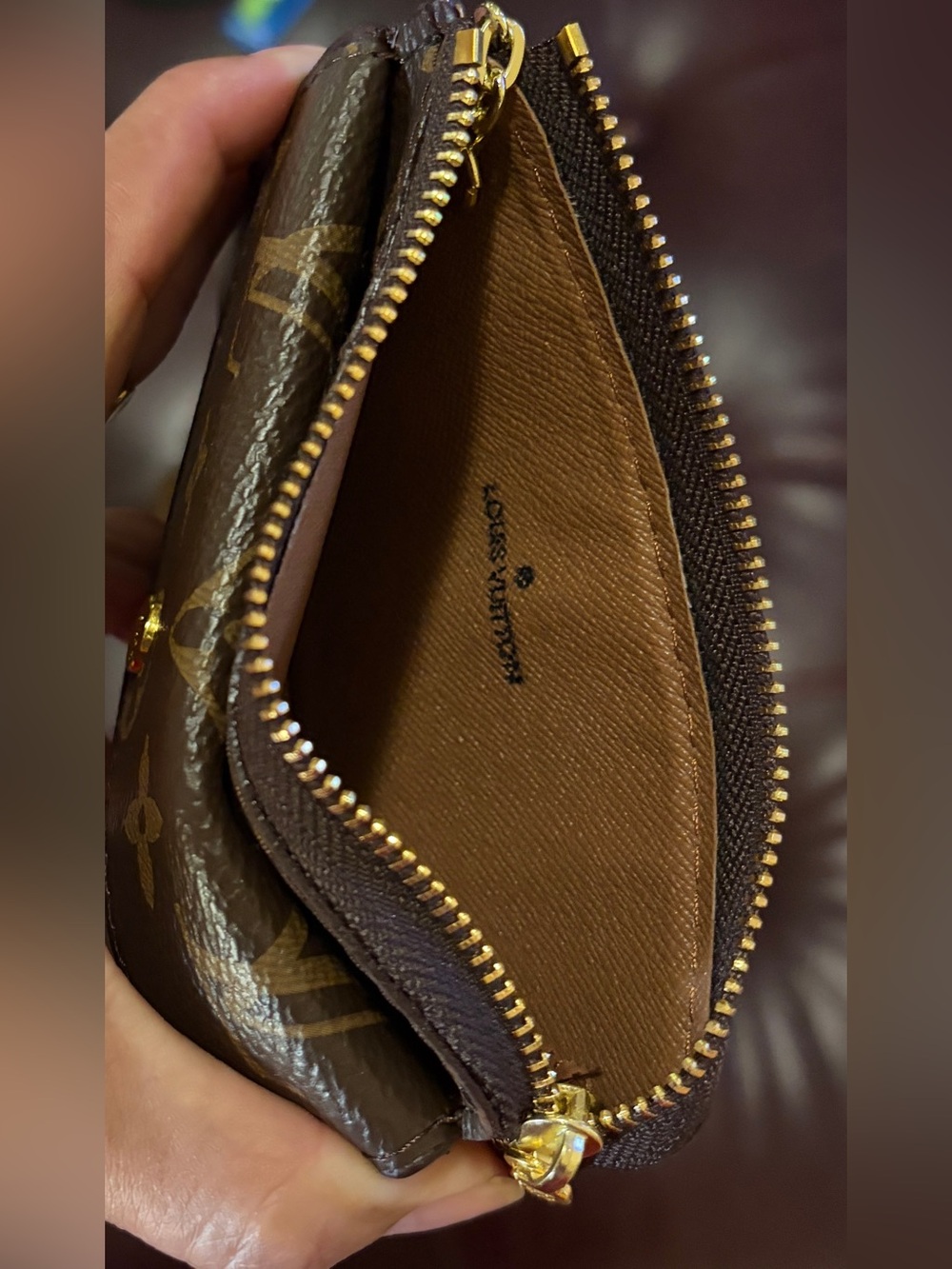 Louis Vuitton Monogram Card & Key Holder in Brown and Gold designers inspired! - Picture 5 of 7